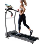 KINETIC SPORTS Laufband klappbar KST1650FX mit 600 Watt kraftvoller Elektromotor, Trainingscomputer mit 6 Programmen, GEH- und Lauftraining, stufenlos einstellbar bis 10 km/h, kompakt verstaubar