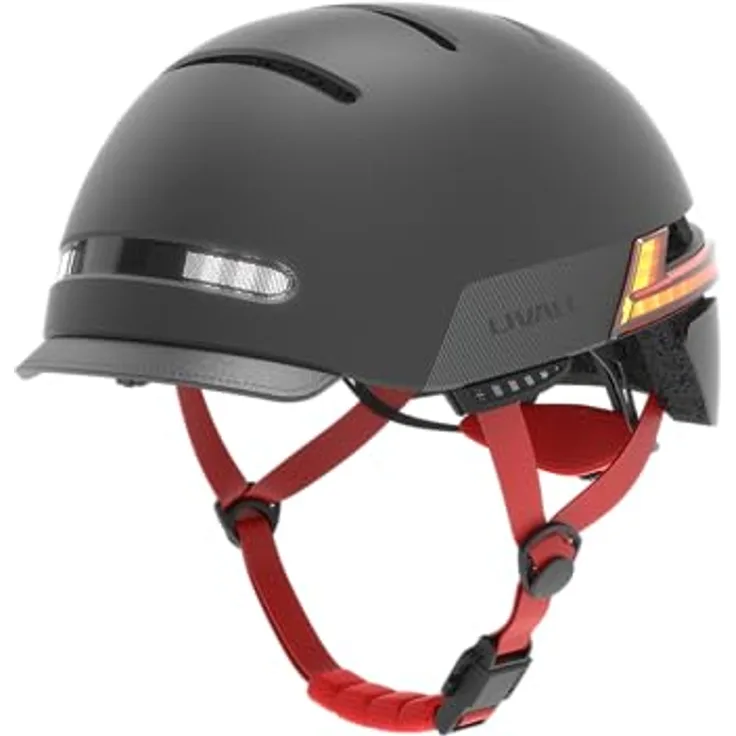 Livall BH51M NSO, Velohelm mit JBL-Lautsprechern, Bluetooth und offener Ohrlautsprecher-Technologie, 54 - 58 cm, grau