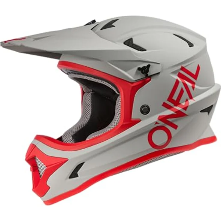 O'Neal Sonus Solid, MTB Helm in grau/rot, M (57/58 cm) mit hochwertiger ABS-Außenschale und komfortablem Innenfutter – Bild 2