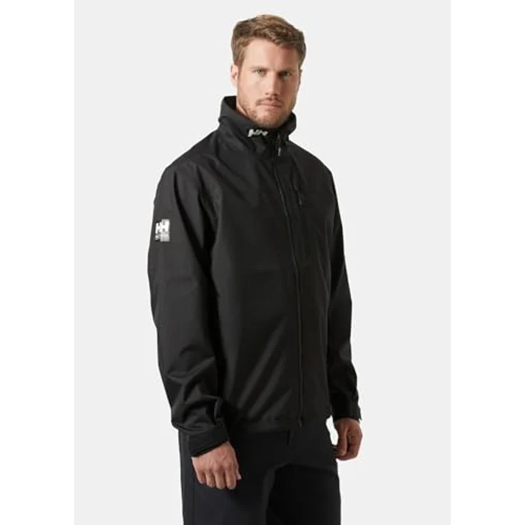 Helly Hansen Crew 2.0 Jacke, wasserabweisende Segeljacke aus strapazierfähigen Materialien, Schwarz S – Bild 2