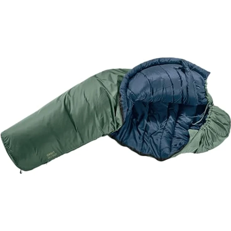 deuter Orbit 0C/32F, Kunstfaserschlafsack für Körpergrößen bis 185 cm, mit koppelbarem 2-Wege-Reißverschluss und wetterfestem Shell-Außenmaterial – Bild 4