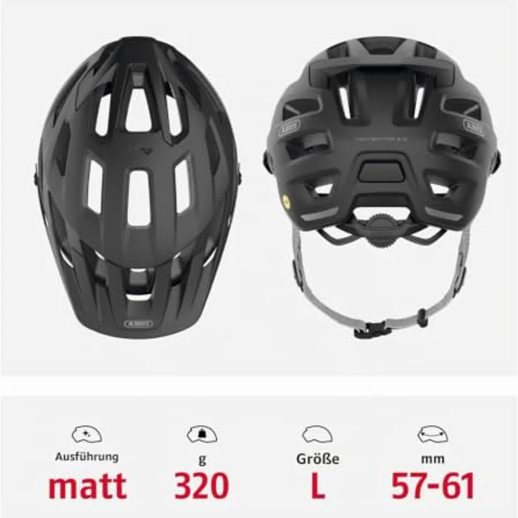 ABUS MTB-Helm Moventor 2.0, Leichter All-Mountain-Helm mit MIPS-Technologie und optimaler Belüftung, Schwarz, L – Bild 3