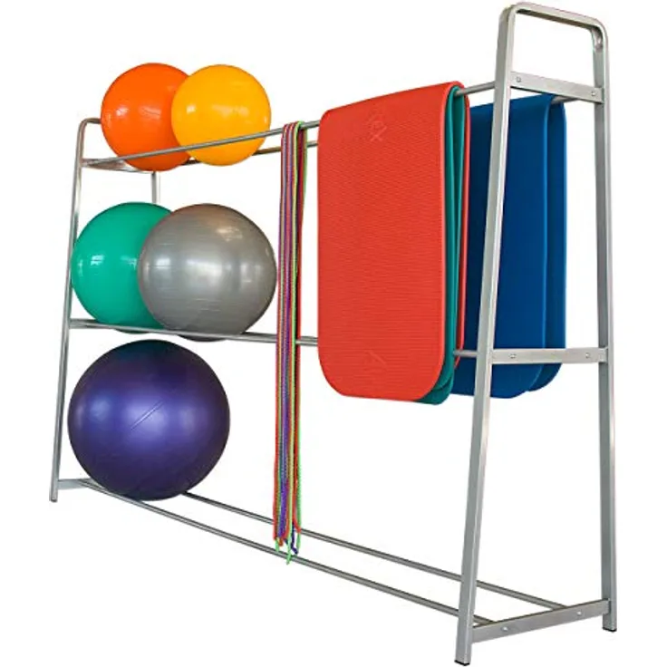 Sport-Tec Ballregal Exklusiv Basismodul/Standregal für Bälle und Matten/Stahlkonstruktion/HxBxT 180x270x62 cm/Turnhalle/Physiotherapie, Springseil, Gymnastikball, Gymnastikmatte
