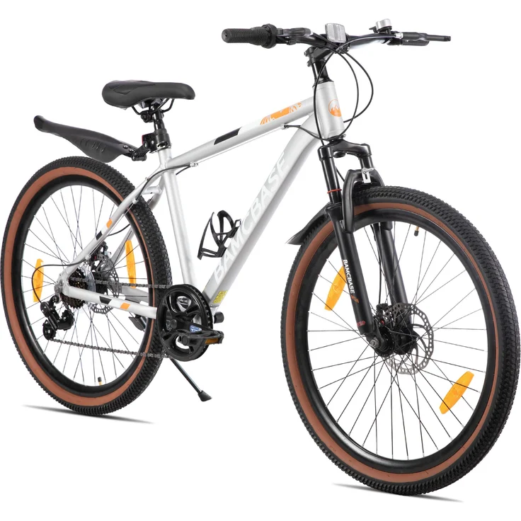 Hiland 26 Zoll Bloomer Mountainbike, Aluminiumrahmen, ergonomischer Sattel, Shimano 7-Gang, mechanische Scheibenbremsen