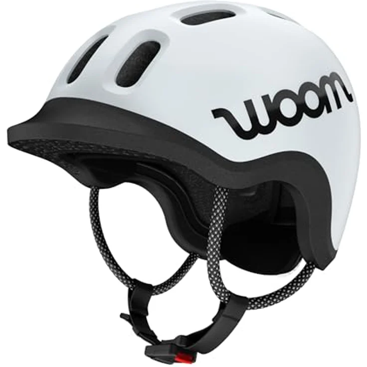 woom Ready Kinderhelm, verstellbarer und sicherer Fahrradhelm mit reflektierenden Details für Kinder (1-14 Jahre) - Hellgrau - X-Small – Bild 1