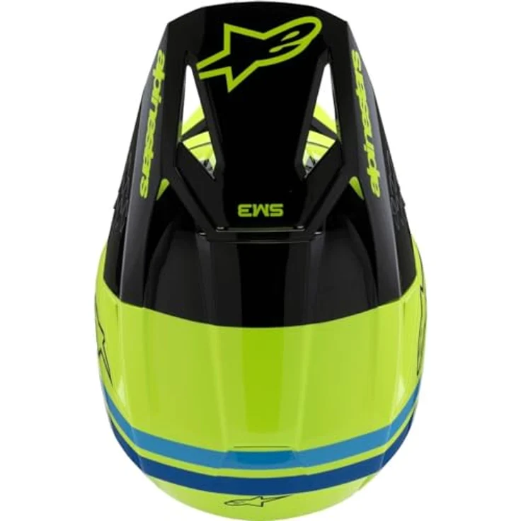 Alpinestars SM3 Radium Kinder Helm, leicht, MX- und Enduro-optimiert, gelb/schwarz/beige – Bild 7