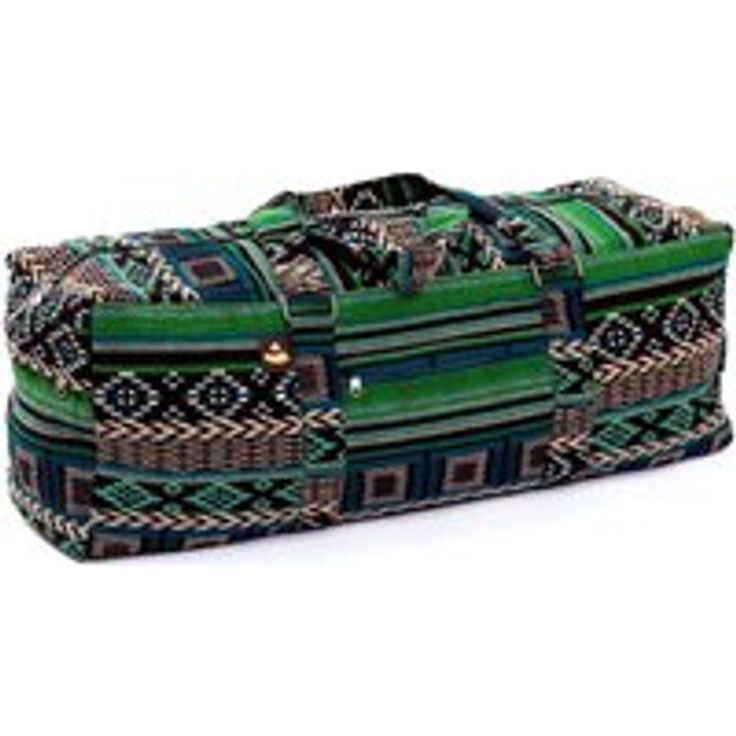 bodhi Yoga Kit Bag aus Jacquard-Webstoff, große Tasche mit Reißverschluss, schwarz-weiß-grün gemustert