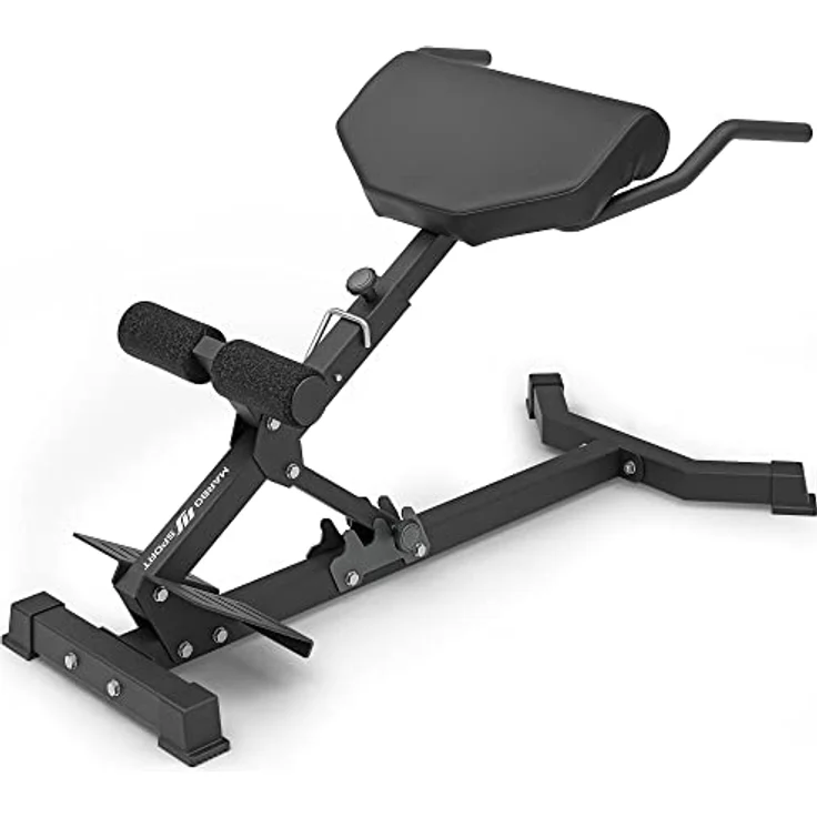 Marbo Sport Rückenstrecker/Hyperextension MS-L108 2.0 Verstellbarer Rückenlehnenwinkel, Sicherheitspodeste, Verstärkte Polster, stabile langlebige Konstruktion, MADE IN EU, Schwarz – Bild 5