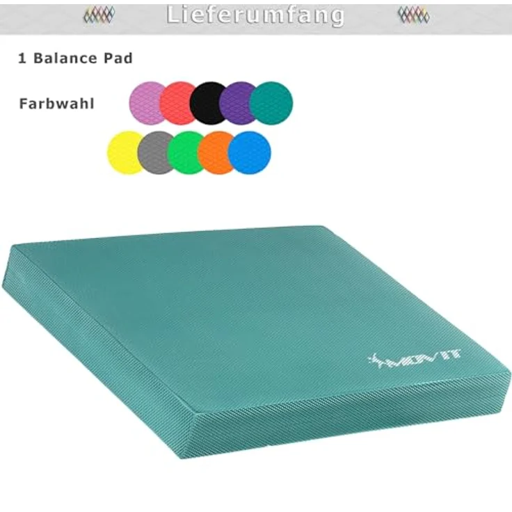 MOVIT Balance Pad DYNAMIC BASE, Koordinationsmatte für gelenkschonendes Training, 10 Farben, Schwarz – Bild 3