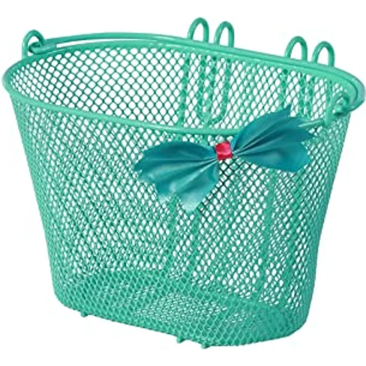 Vorderrad-Kinderkorb Basil Jasmin grün/Schleife, 20x28x19cm, engmaschig – Bild 2