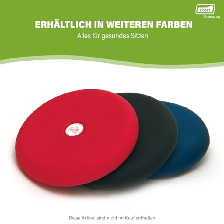 SISSEL Sitfit Balancetrainer Sitzkissen, Ergonomisches Kissen für aktives und dynamisches Sitzen, Schwarz, ø 33 cm, max. Belastbarkeit 150 kg – Bild 10