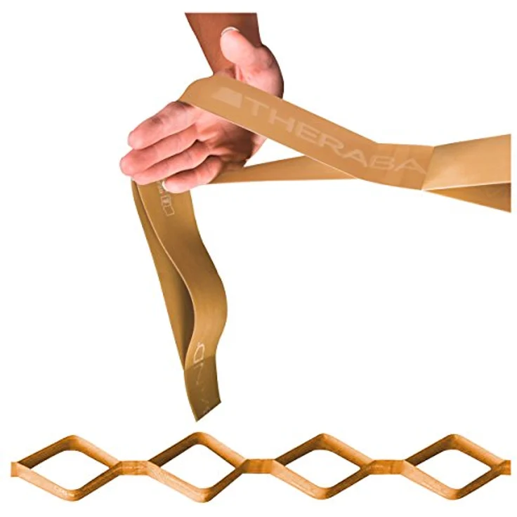 TheraBand CLX Latex-Free Resistance Band, 11 Loops für Pilates und Fitness, 2.5 Meter, Gold, maximale Resistenz und integrierte Übungsbibliothek – Bild 5