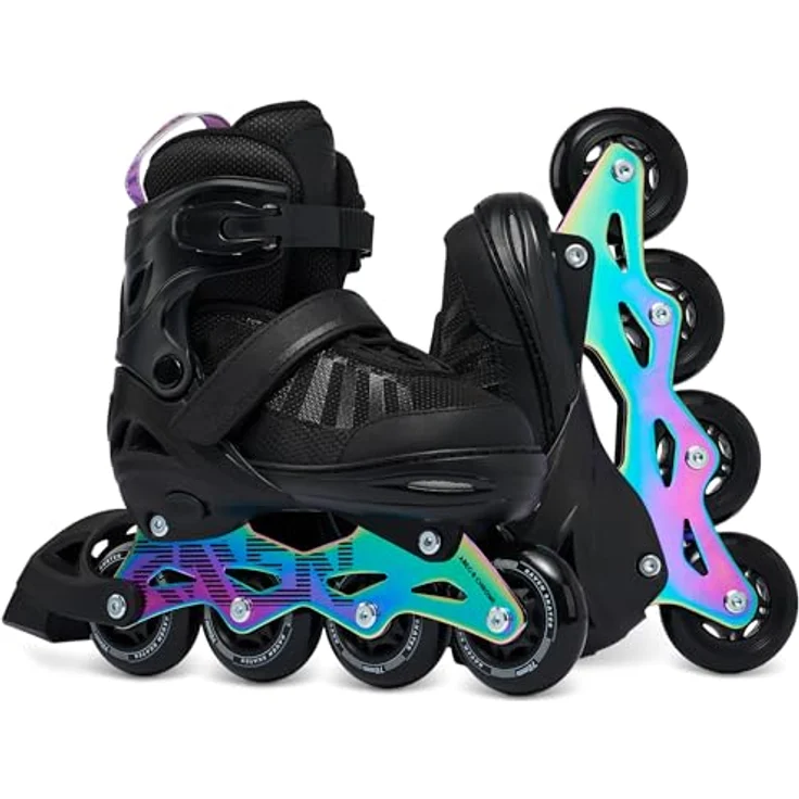 RAVEN Oxen Neo Chrome, Inline Skates 2in1 für Kinder und Erwachsene, verstellbar (Größe 34-37, 21cm-23,5cm), PU-Rollen 72mm, Aluminium-Schiene, sicheres 3-faches Verschlusssystem – Bild 5