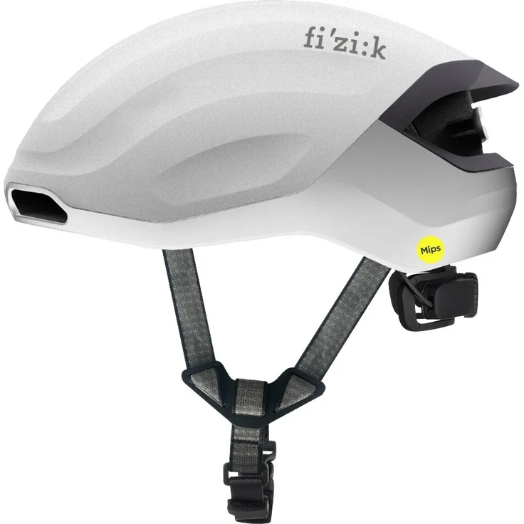 Fizik Kudo Aero Vento Helm, aerodynamischer Fahrradhelm mit MIPS Air Node, weiß, Größe M – Bild 1