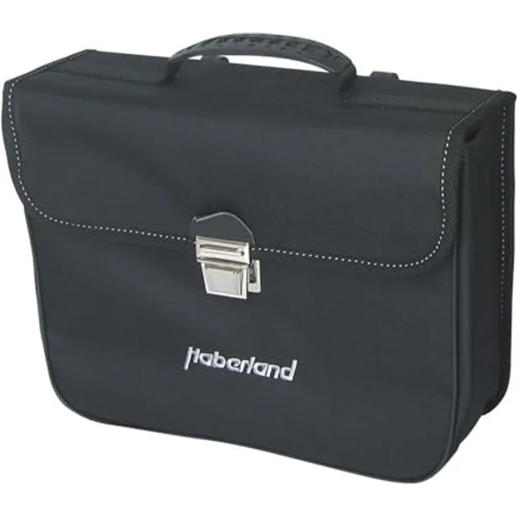 Haberland Fahrradtasche mit Haken-Befestigung, Schwarz, 10 Liter, 25 x 20 x 15 cm