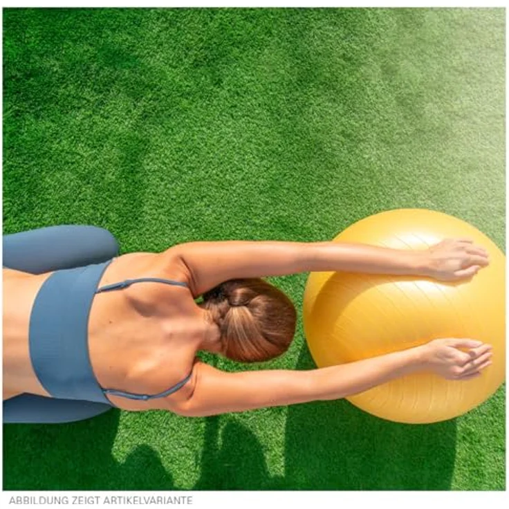 PEZZI Gymnastikball, ø 42 cm, robust und latexfrei, belastbar bis ca. 400 kg, ideal für Training und Büro – Bild 2