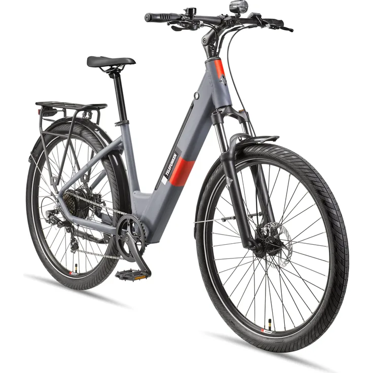Telefunken SUV300 City E-Bike, 27,5 Zoll, Heckmotor, 7-Gang Kettenschaltung, 468 Wh Akku, Pedelec, für urbane Mobilität