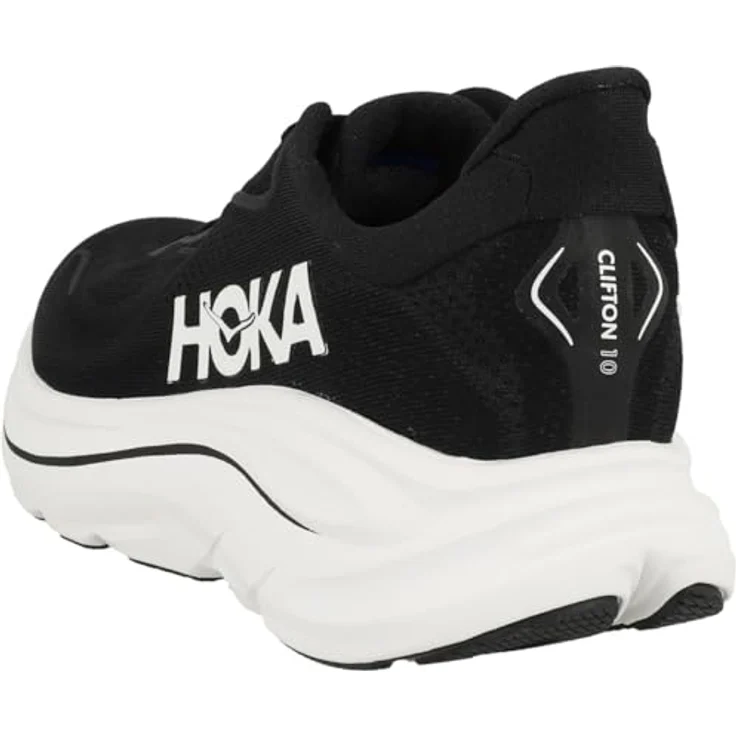 Hoka Clifton 10 Damen Laufschuh, leichtgewichtig mit optimaler Dämpfung, atmungsaktivem Obermaterial und verstärkter Ferse, Schwarz, Größe 4 – Bild 6