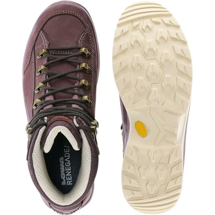 Lowa Renegade Evo GTX MID Ws, Wanderstiefel aus Veloursleder, winddicht und wasserfest, violett, Größe 40 – Bild 6