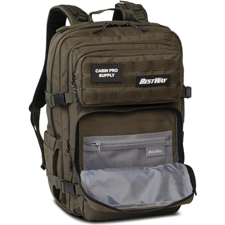 Worldpack BestWay Cabin Pro Supply Reiserucksack, 48 cm mit Laptopfach, olivgrün, 100% Polyester – Bild 9