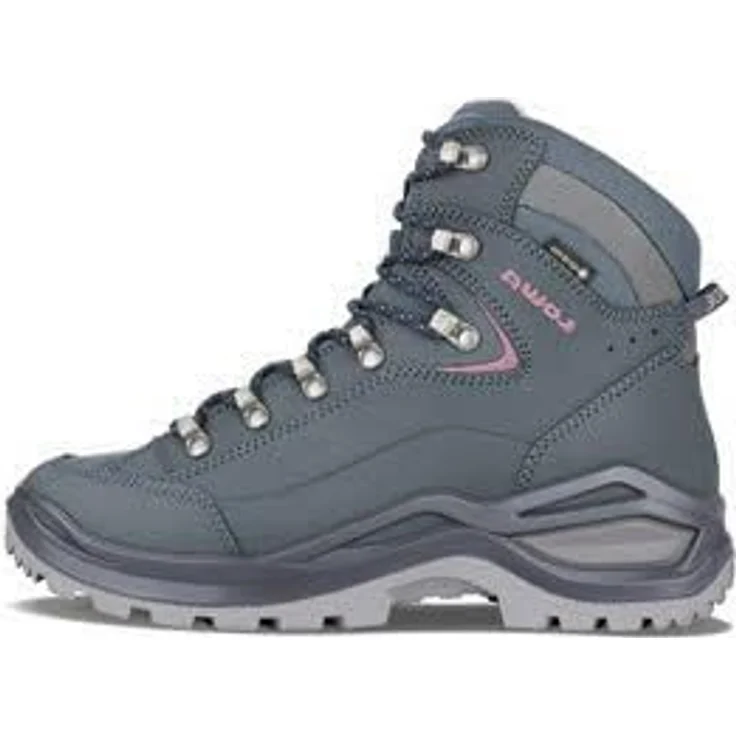 LOWA RENEGADE EVO GTX MID Ws, Wanderschuh mit Nubukleder und GORE-TEX® Futter, Stahlblau/Alt Rosa, Größe 42.5 – Bild 2