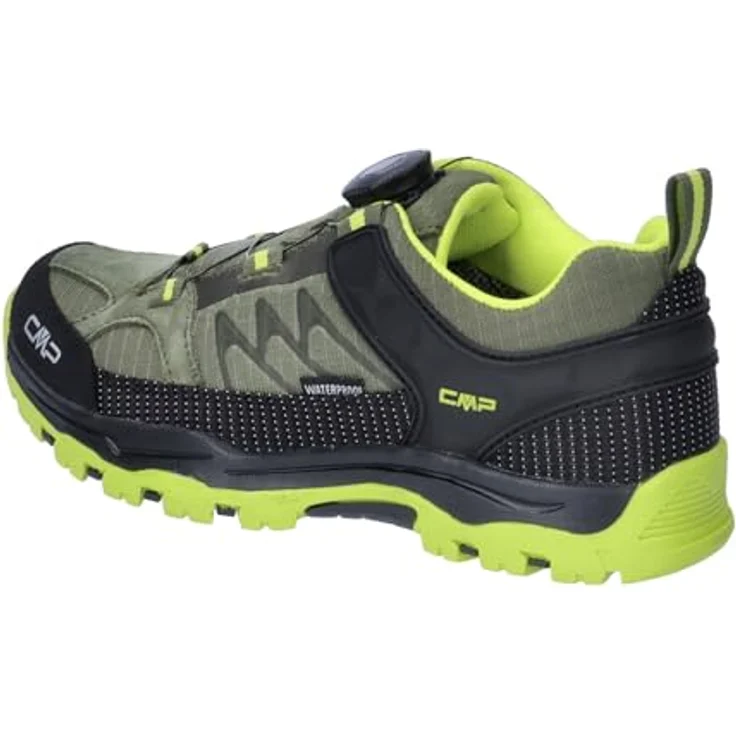 CMP Kids Kiruna Fitgo Trekking Shoes WP, wasserdichte Wanderschuhe mit hoher Dämpfung, Kaki-Acido, Größe 35 – Bild 3