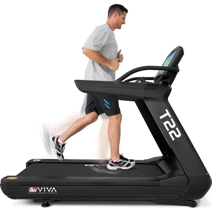AsVIVA Laufband T22, Profi-Laufband mit 9 PS Motor, 21% Steigung und 19,5" Touchscreen