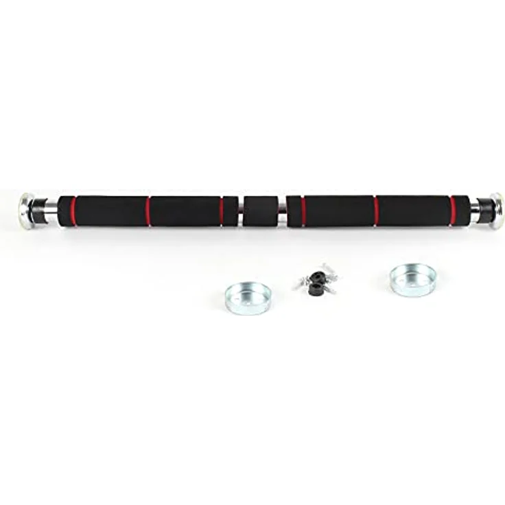 Wiltec Klimmzugstange, Stahl, max. 100 kg, verstellbar 62-85 cm, mit Softgrip, für Krafttraining und vielseitiges Training – Bild 2