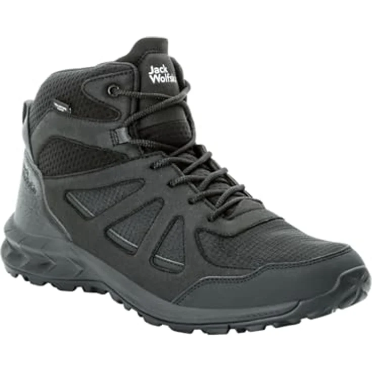 Jack Wolfskin Woodland 2 Texapore Mid M, Herren Wanderschuhe mit Reflex Foam-Mittelsohle, Schwarz, Größe 46 – Bild 4