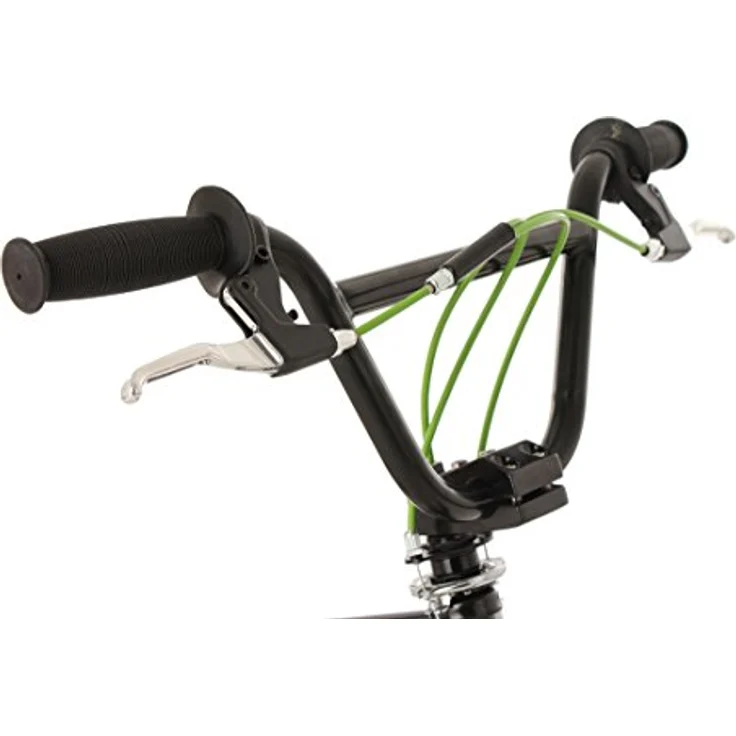 KS Cycling BMX-Rad Hedonic, 20 Zoll, 1 Gang, schwarz und giftgrün, mit 360° Rotorsystem und 4 Stahl-Pegs – Bild 5