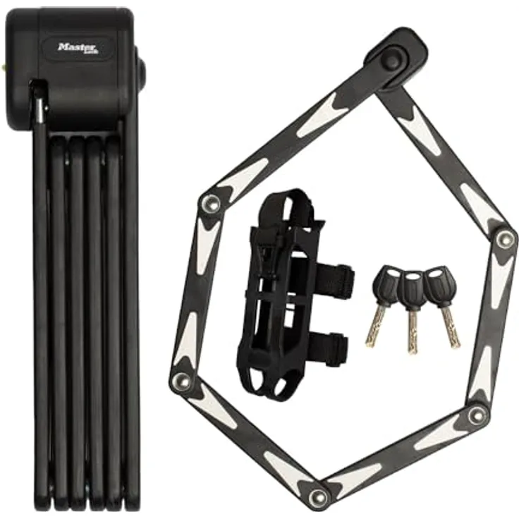 Master Lock 8333EURDPRO, Faltschloss 95 cm, zertifiziert mit Sold Secure Bronze und ART2, gehärteter Stahl mit Polymerbeschichtung