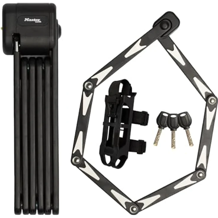 Master Lock 8333EURDPRO, Faltschloss 95 cm, zertifiziert mit Sold Secure Bronze und ART2, gehärteter Stahl mit Polymerbeschichtung – Bild 1