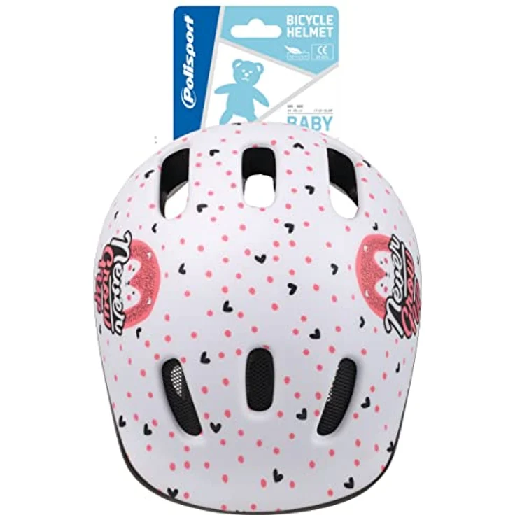 Polisport Hoggy XXS Babyhelm, Weiß/Rosa Matt, unisex, 44–48 cm, leicht, verstellbar, 6 Belüftungen, sicher für Babys und Kleinkinder – Bild 3