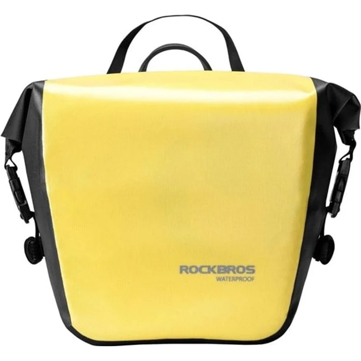 Rockbros AS-003-1Y, wasserdichte Fahrradtasche mit Schultergurt, 10-14l, gelb, für Front- und Heckmontage