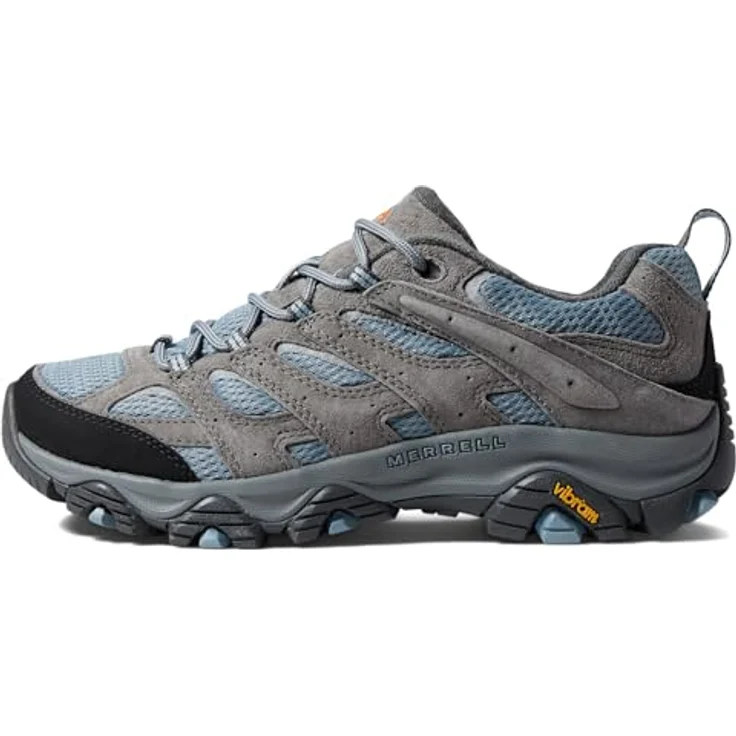 Merrell Moab 3, Wanderschuhe für Damen, grau, EU 38 1/2, Obermaterial aus Leder und Mesh, griffige Vibram® TC5+ Gummi-Sohle, Schnürverschluss für individuellen Sitz. – Bild 4