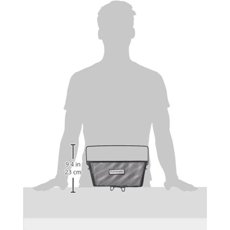 Prophete Fahrradkorb für Gepäckträger, engmaschiges Wabengitter, PE-kunststoffbeschichtet, 300 x 220 x 130 mm – Bild 4