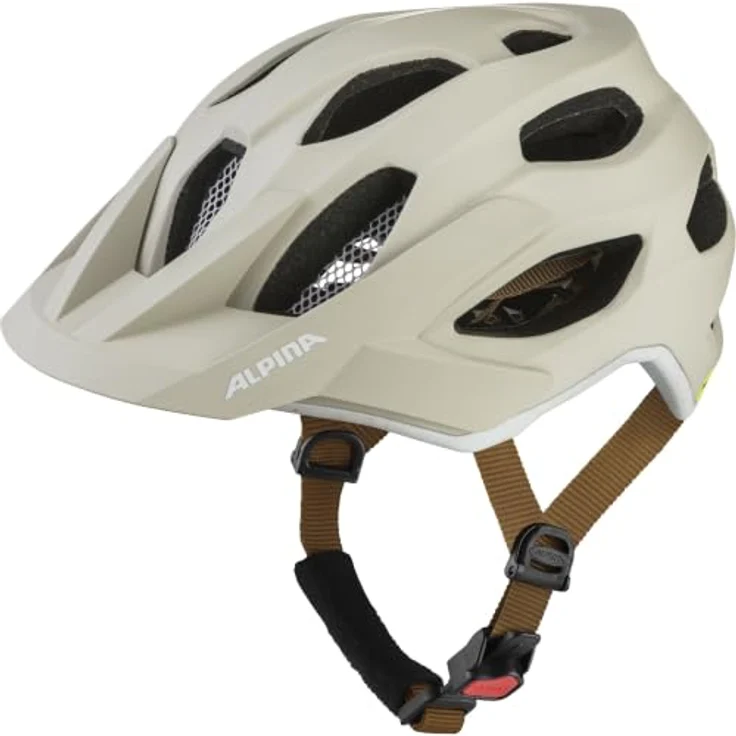 Alpina Sports APAX MIPS, Halber Helm mit Hartschalenbau, Run System Ergo Flex, Helmvisier, Matt – Bild 1