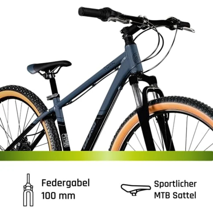 Galano Toxic Mountainbike Hardtail 29 Zoll, 21 Gang, mit Federgabel und Scheibenbremsen, schwarz, 40 cm – Bild 5