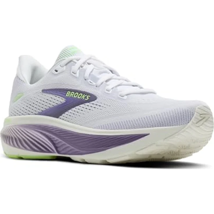 Brooks Ghost 18, Damen Laufschuhe in Weiß/Purpur, atmungsaktives Mesh-Obermaterial, DNA LOFT-Dämpfung, stabilisierende Fersenkappe – Bild 6