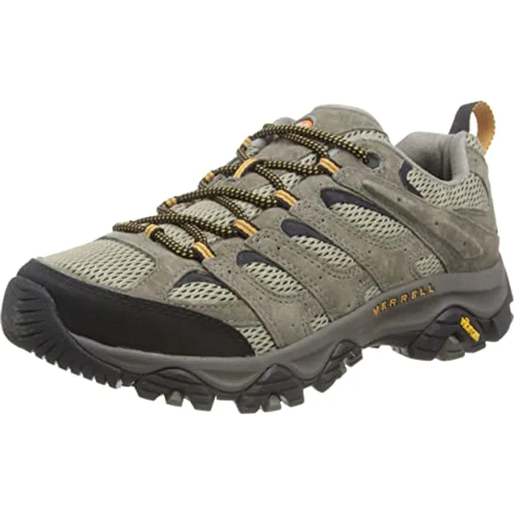 Merrell MOAB 3 Wanderschuh, Herren-Wanderschuhe mit atmungsaktivem Obermaterial und profilierter Gummi-Sohle für sicheren Halt