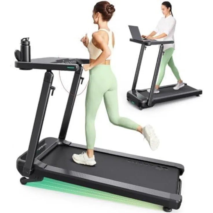UREVO Foldi 3S, Laufband mit 2-in-1 Funktionalität, verstellbarem Tempo und Neigungsoptionen, kompakt und faltbar