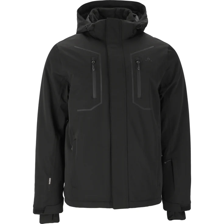 Whistler Skijacke Carbon W-Pro 15000, wasserdicht mit 15.000 mm Wassersäule, verstellbare Kapuze, schwarz, Größe 128