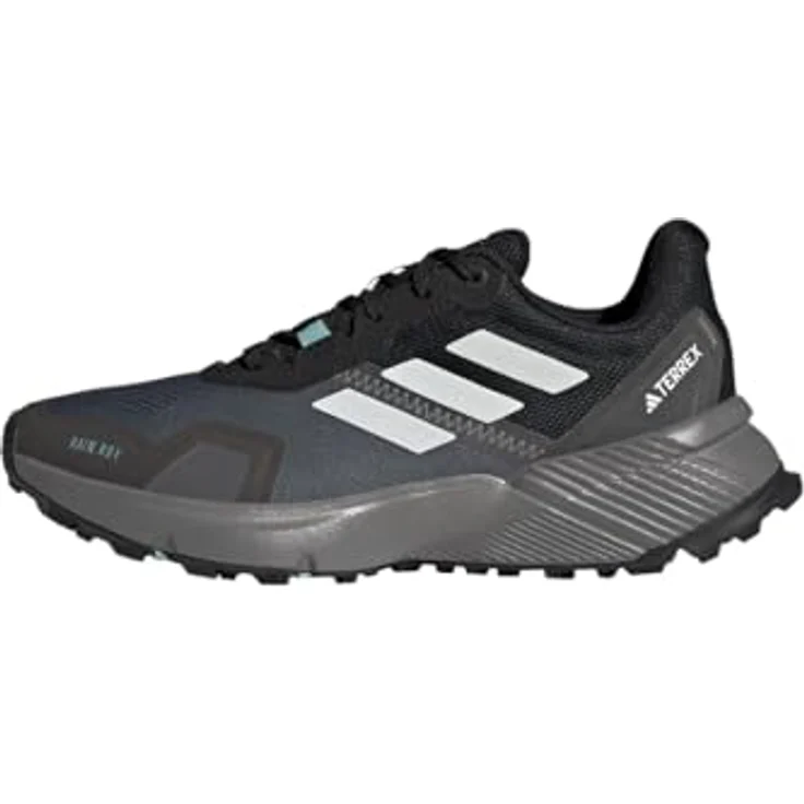 adidas Women's Terrex Soulstride RAIN.RDY, Trailrunning-Schuhe mit wasserdichtem Obermaterial und Traxion-Außensohle, Schwarz, Größe 39 – Bild 1