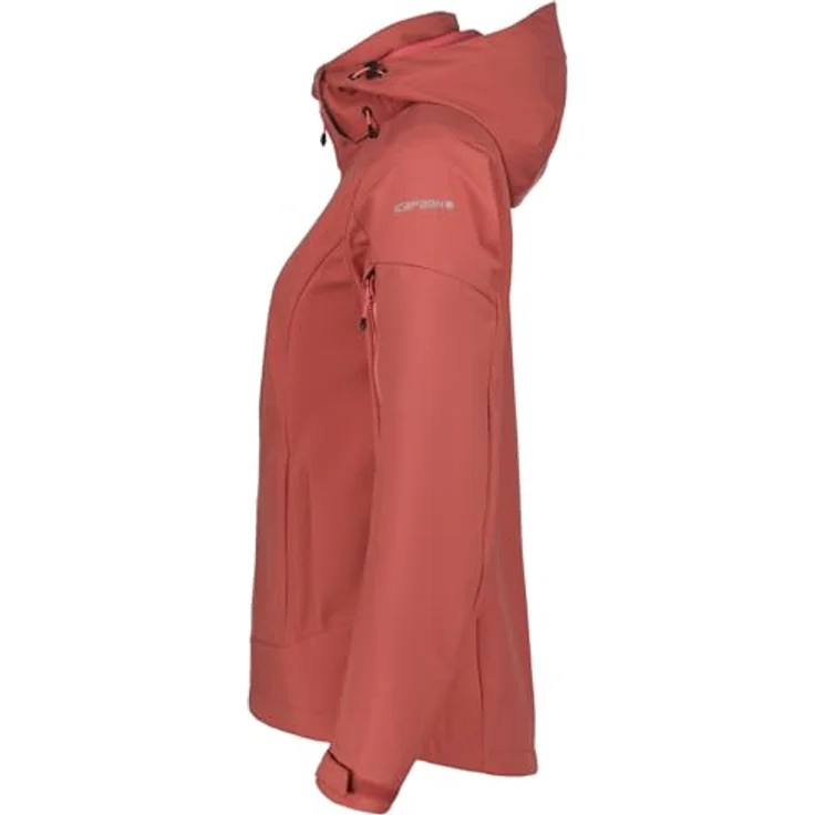 Icepeak ICEPEAK BATHGATE, Damen Softshelljacke in rot mit warmem, leichtem Thermal-Material und praktischen Reißverschlusstaschen – Bild 3