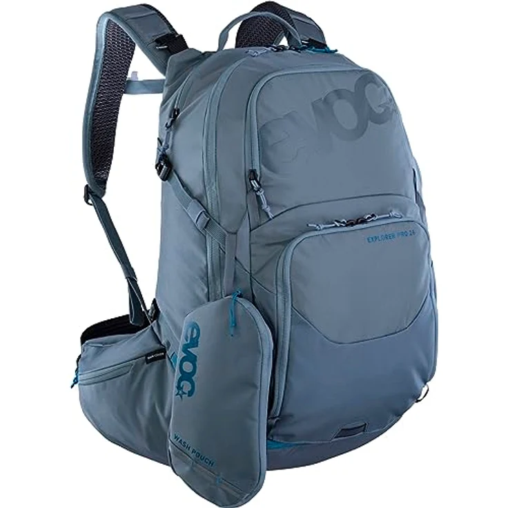 Evoc Explorer 26, Wanderrucksack für Herren, 45 cm, blau, 100% Polyester, kompakt (27 cm x 14 cm) – Bild 3