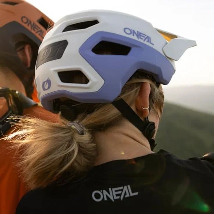 O'NEAL TRAILFINDER EVO Helmet, leichter Enduro- und Trailhelm mit Quin Ready Technologie, Solid schwarz, L/XL (59-63 cm) – Bild 4