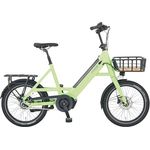 Prophete URBANICER 3.0 Urban Kompakt-E-Bike 20", AEG 250W Mittelmotor, 110 km Reichweite, Shimano 7-Gang, hydraulische Scheibenbremsen, LED-Beleuchtung, integrierter Li-Ion Akku, Grau