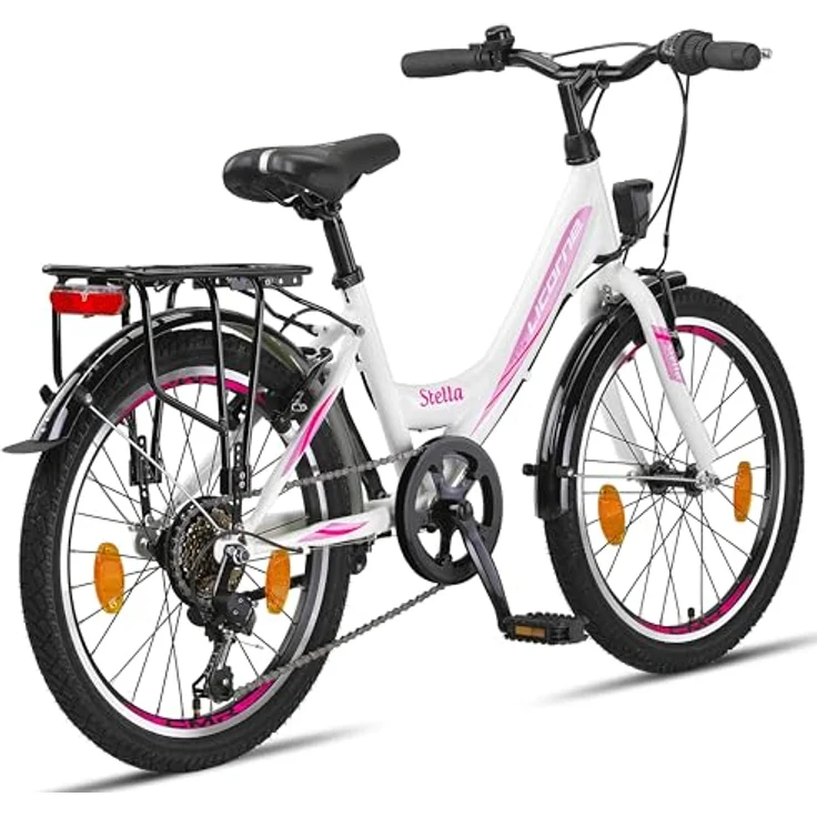 Licorne Bike Stella Premium City Bike 20 Zoll 6 Gang Shimano Fahrrad für Mädchen Herren und Damen 21 Gang Holland Citybike (Weiss) – Bild 5