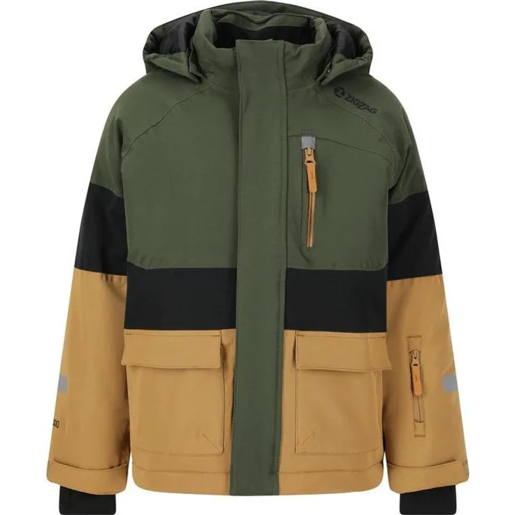 ZIGZAG Taylora Ski Jacket W-PRO 15000, wasserabweisend und winddicht, Kombu Green, Größe 14