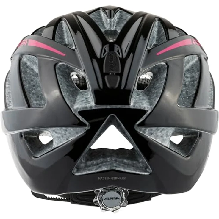 Alpina Panoma 3.0, Fahrradhelm für schmale Köpfe mit optimaler Belüftung, Black-Pink Gloss 56 – Bild 3